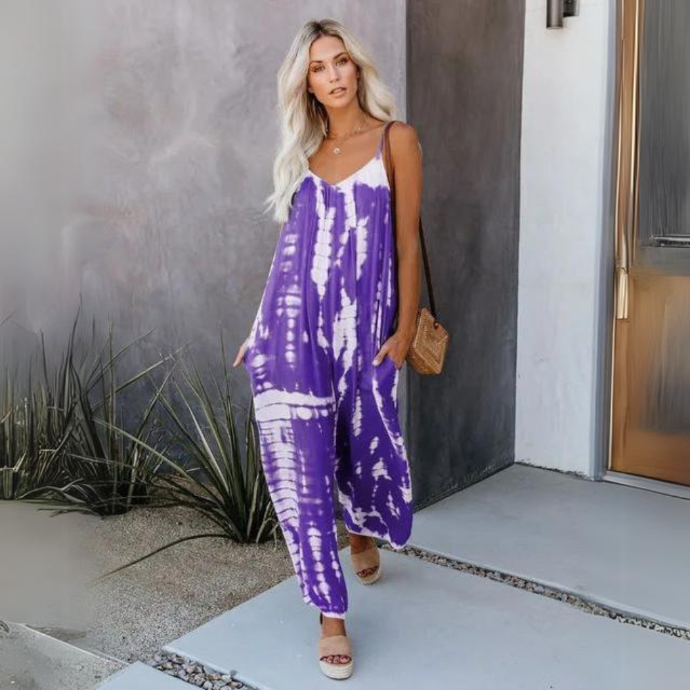 Davina - Eleganter bunter Jumpsuit