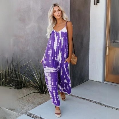 Davina - Eleganter bunter Jumpsuit