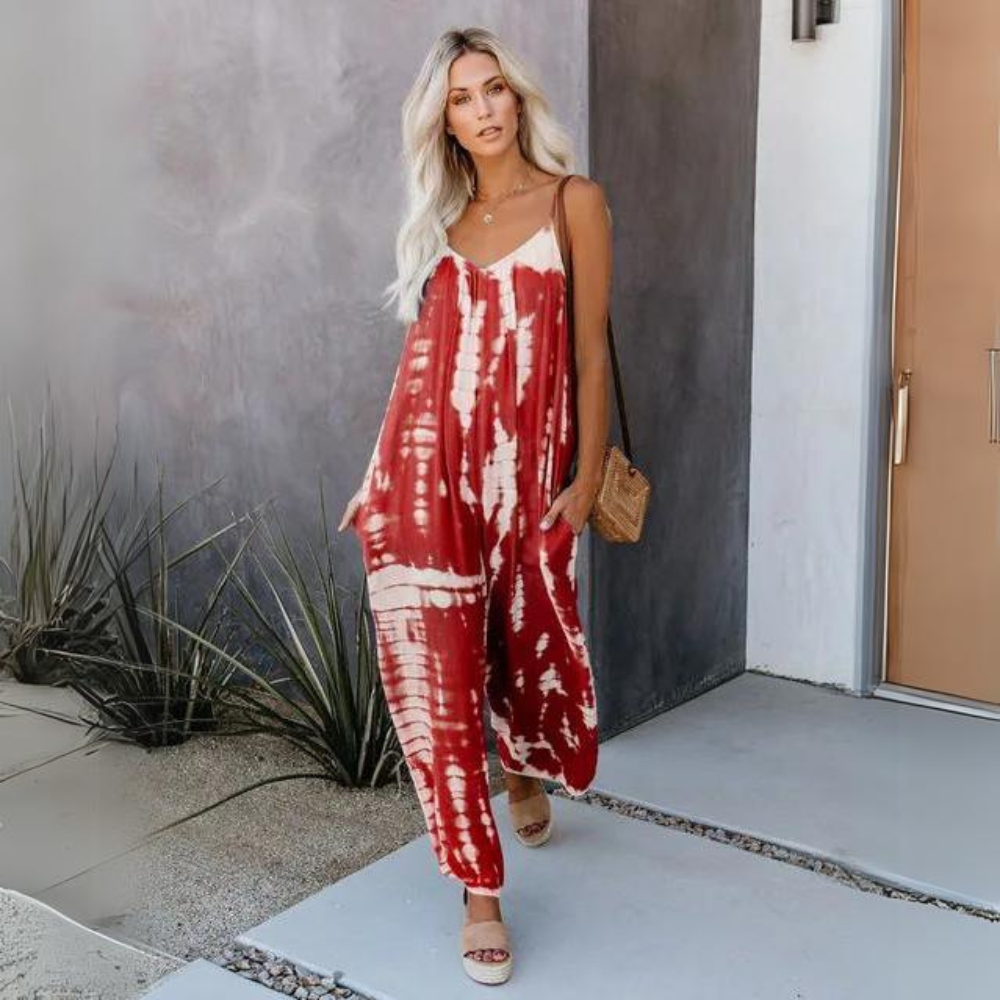 Davina - Eleganter bunter Jumpsuit