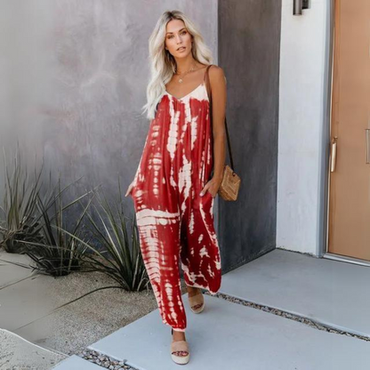 Davina - Eleganter bunter Jumpsuit