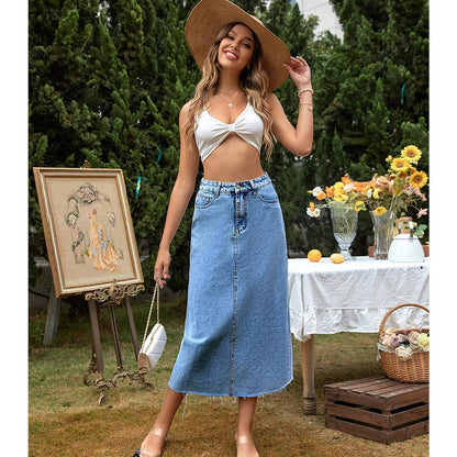 Maxirock aus Denim für Frauen