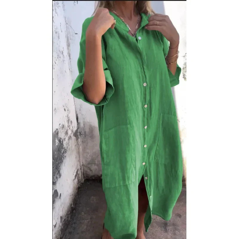 Diothel - Lässiges Maxikleid im Shirt-Stil