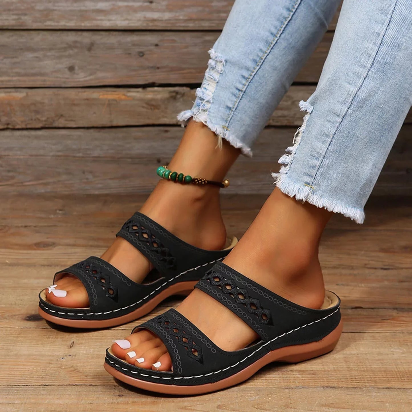 Valeria - Lässige Keilsandalen Outdoor-Pantoffeln