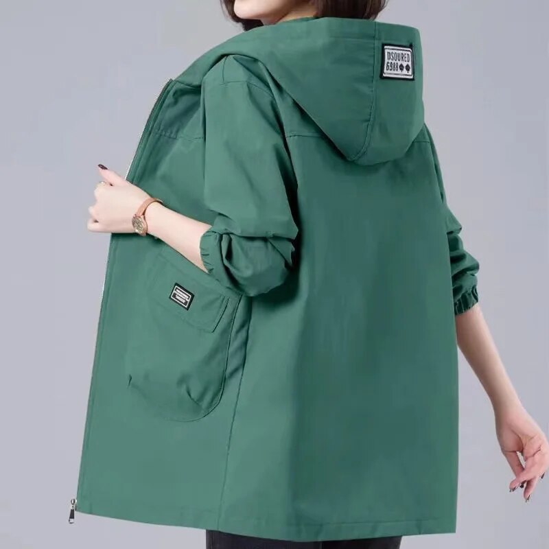 Kimberly | Lange Frühjahrskapuzenjacke