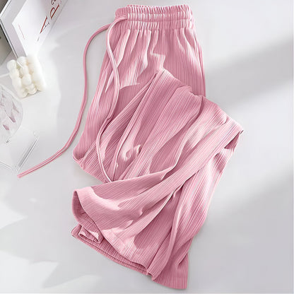 Chrysanthe | Kühle und leichte Hose mit hoher Taille und weitem Bein