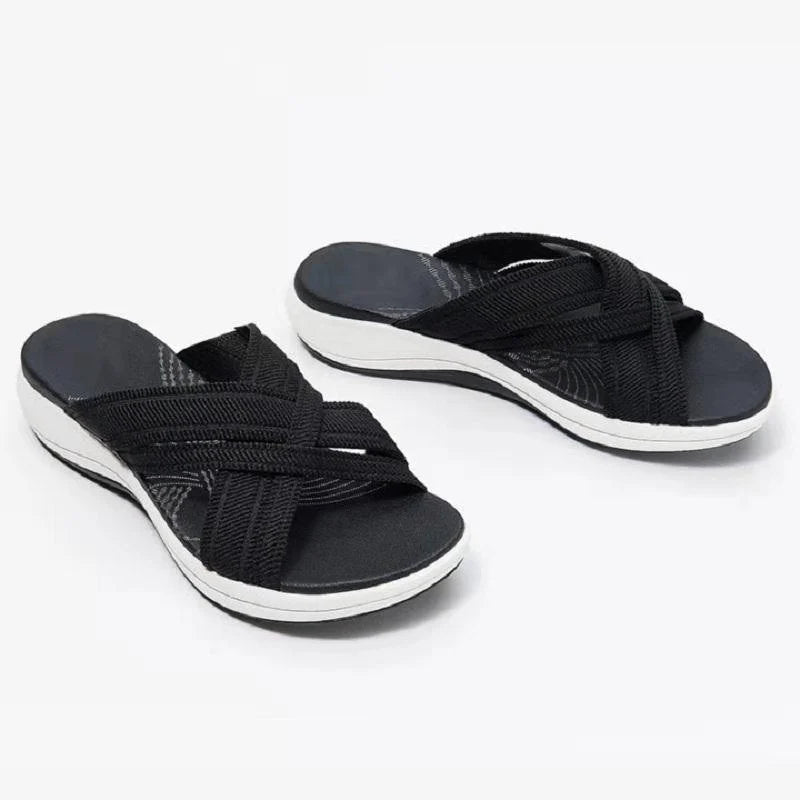 Valentina® | Damen Plateausandalen mit Gummizug