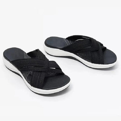 Valentina® | Damen Plateausandalen mit Gummizug