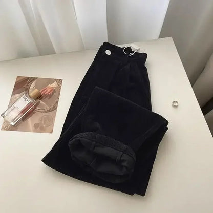 Retro-Cordhose mit hoher Taille für Damen