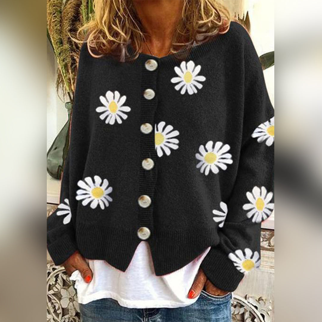 Arenda | Warme Strickjacke mit Knöpfen für Frauen