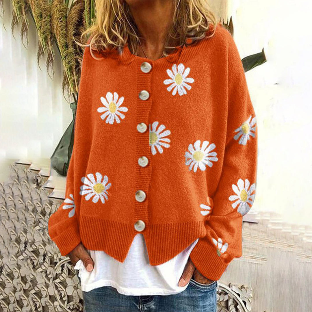 Arenda | Warme Strickjacke mit Knöpfen für Frauen