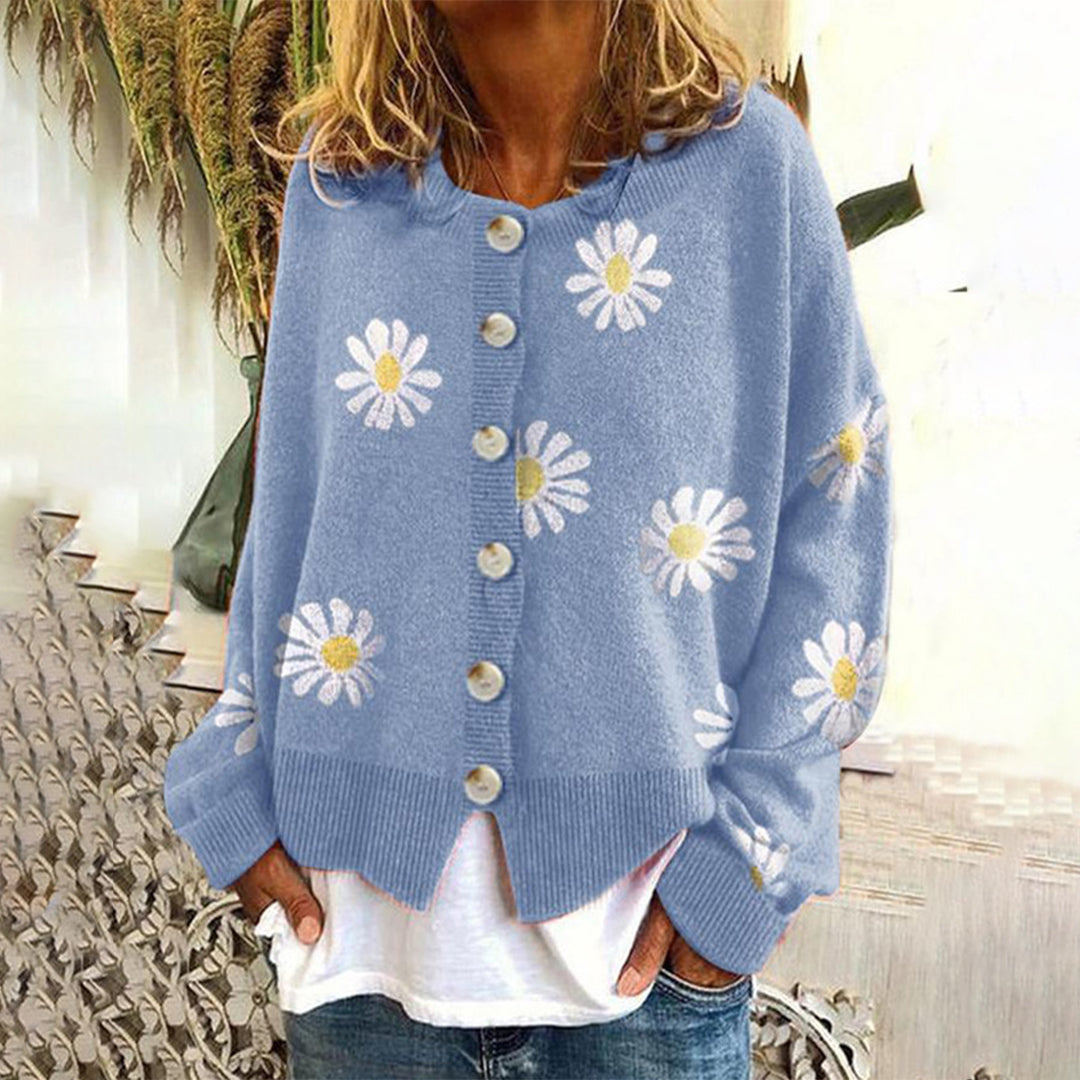Arenda | Warme Strickjacke mit Knöpfen für Frauen