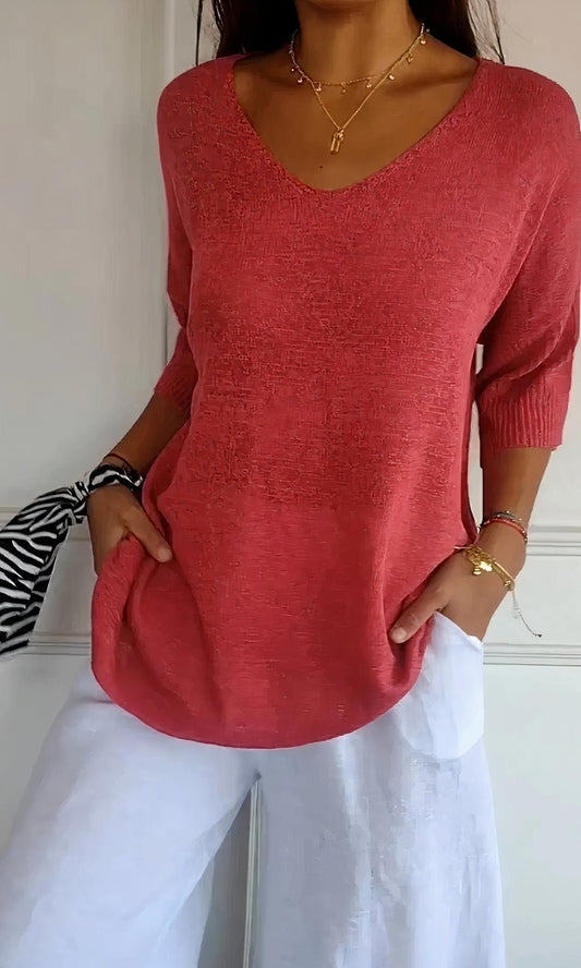 EVI - Gestricktes Tanktop mit V-Ausschnitt