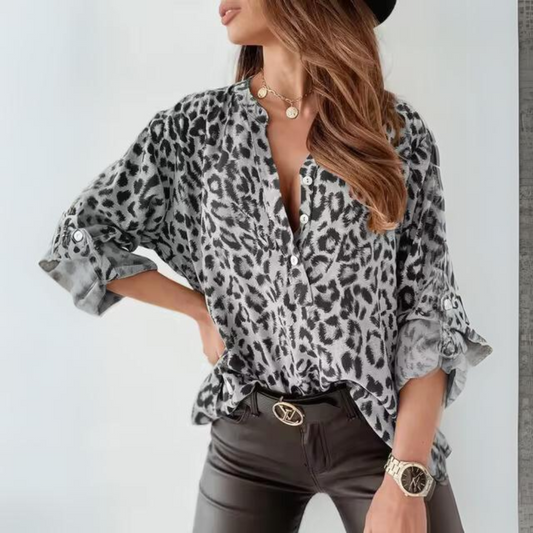 Edda - Caual Leopard Langarmshirt