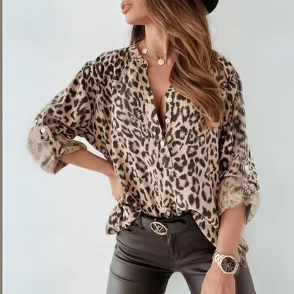 Edda - Caual Leopard Langarmshirt
