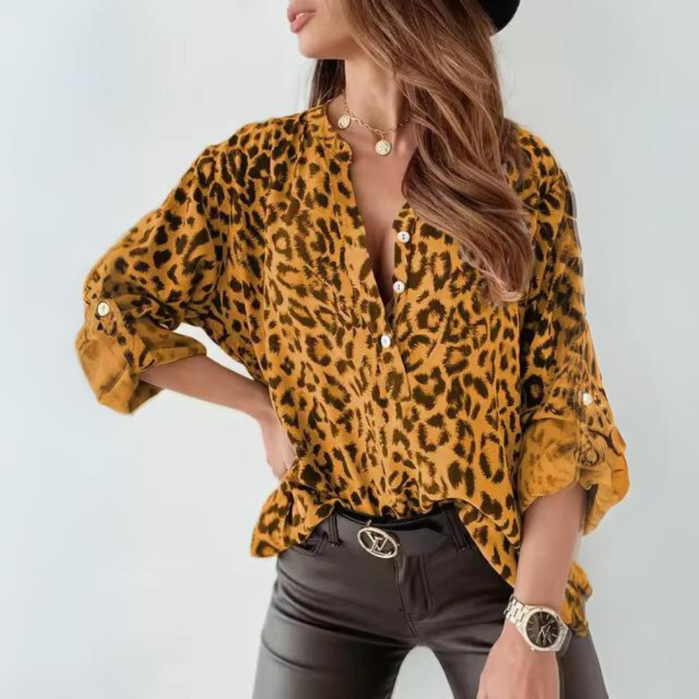 Edda - Caual Leopard Langarmshirt