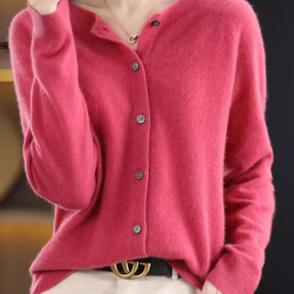 Edwige - Lässige Strickjacke aus Kaschmir