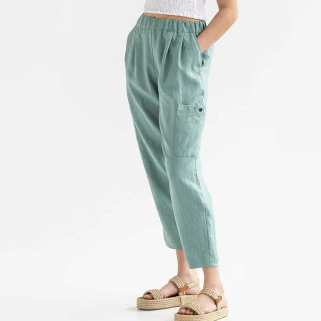 Cécile - Lässige, gerade Hose in uni