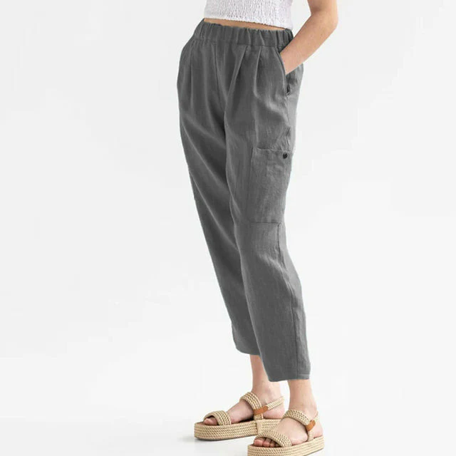 Cécile - Lässige, gerade Hose in uni
