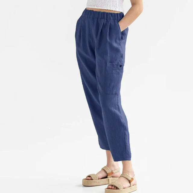 Cécile - Lässige, gerade Hose in uni
