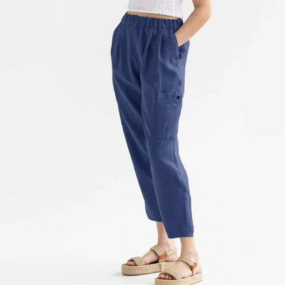 Cécile - Lässige, gerade Hose in uni