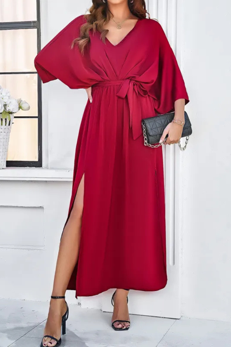 Amelina | Temperament Lose lange Kleider mit hoher Taille