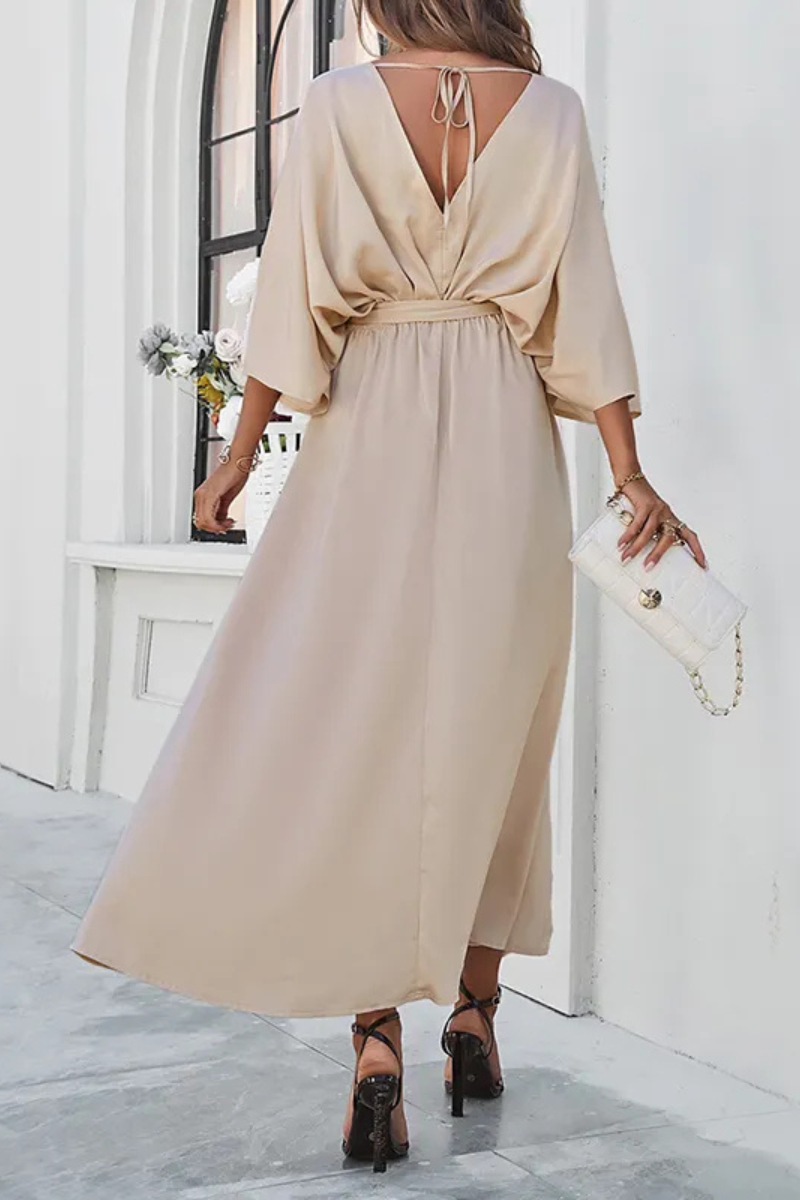 Amelina | Temperament Lose lange Kleider mit hoher Taille