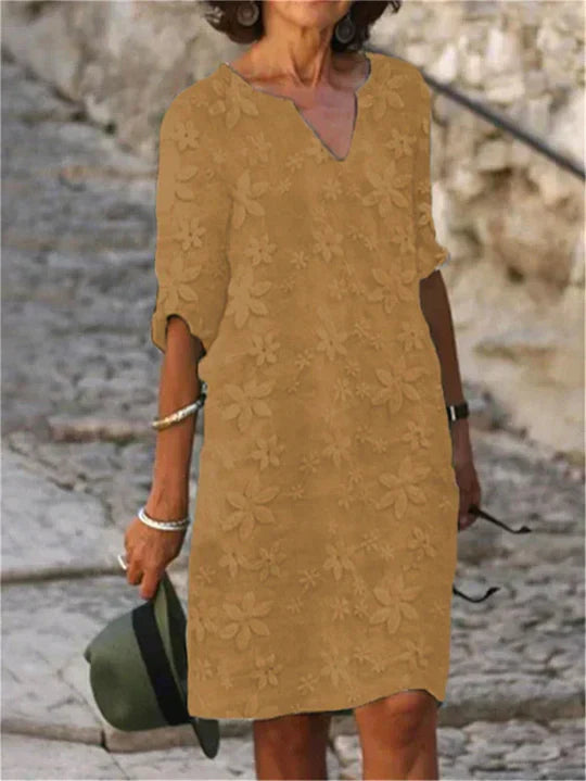 Liliana - Elegantes geblümtes Midikleid