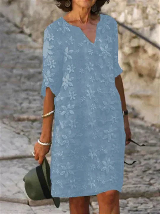 Liliana - Elegantes geblümtes Midikleid