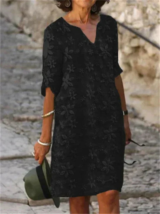 Liliana - Elegantes geblümtes Midikleid