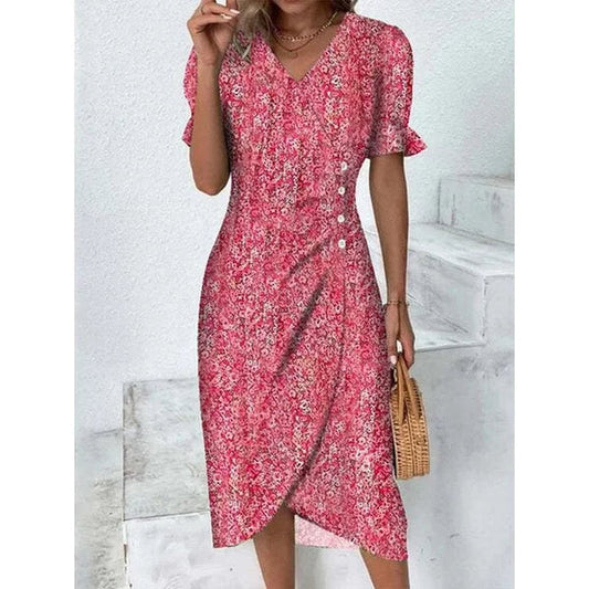 Elegante Damenkleider mit Blumenprint, ideal für besondere Anlässe