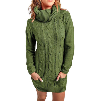 Elegantes Kleid mit Halbkragen aus weicher Baumwolle