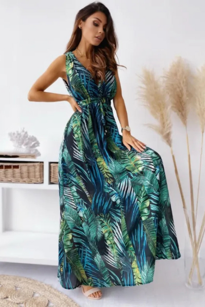 Elowen | Bedrucktes Krawattenkleid Frauen