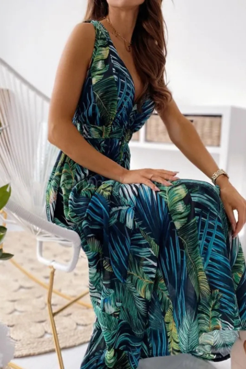 Elowen | Bedrucktes Krawattenkleid Frauen