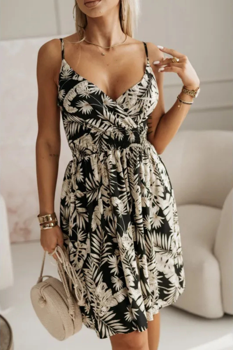 Emberly | Blumen Print Strapskleid