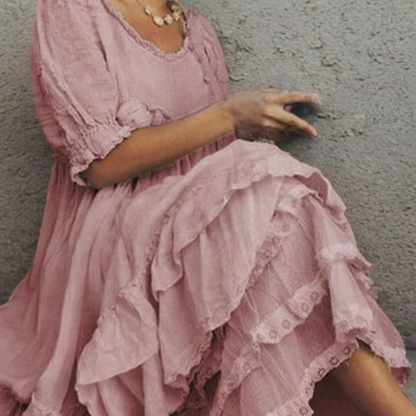 Eury - Maxikleid im Vintage-Stil mit Rüschen