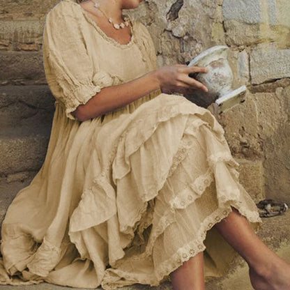 Eury - Maxikleid im Vintage-Stil mit Rüschen