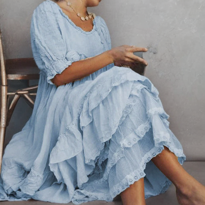Eury - Maxikleid im Vintage-Stil mit Rüschen