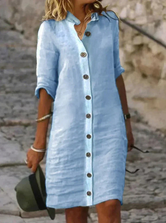 Eva - Lässiges Baumwollkleid