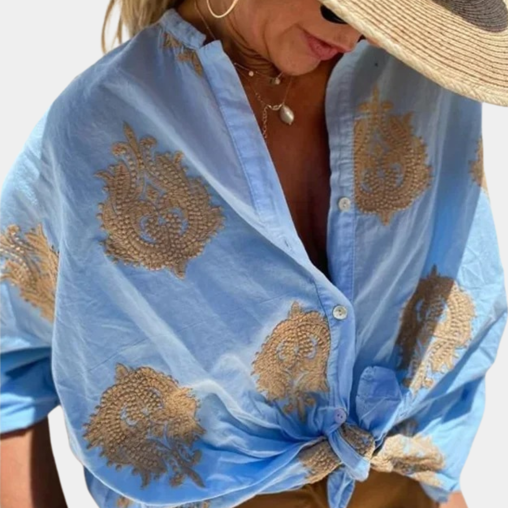 Shannah Bluse | Lose Bluse mit Druck