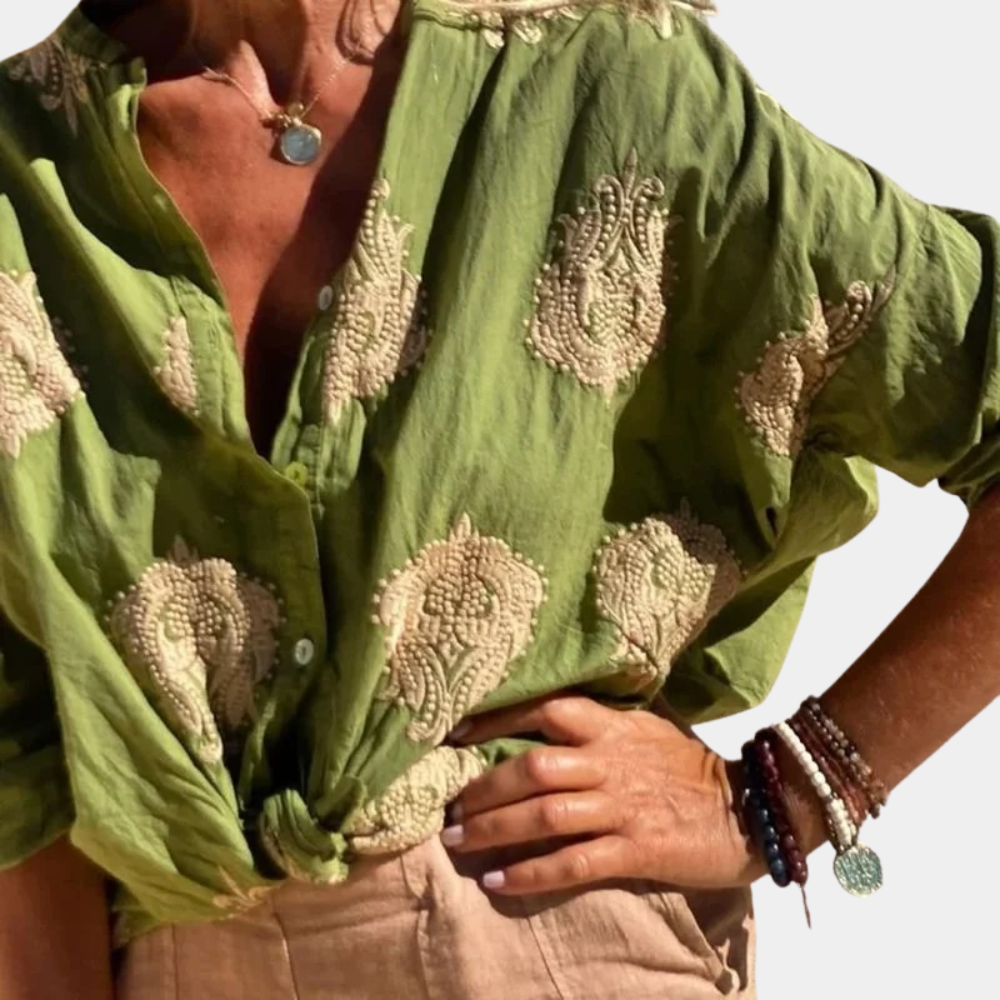 Shannah Bluse | Lose Bluse mit Druck