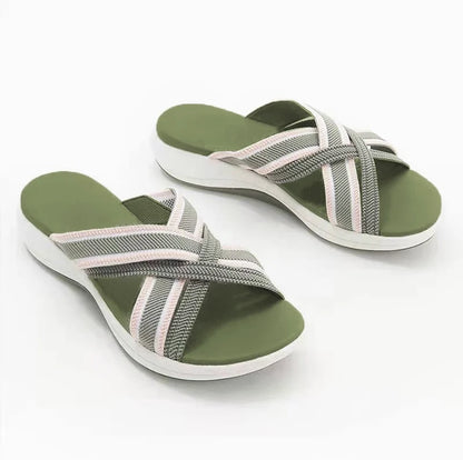 Valentina® | Damen Plateausandalen mit Gummizug