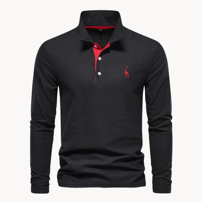 Alden | Elegantes langärmeliges Poloshirt