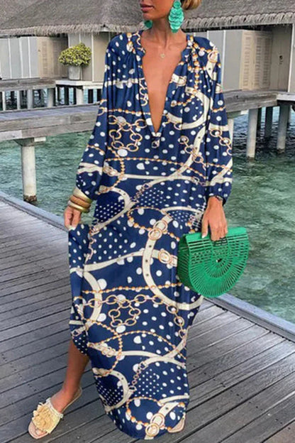 Helena - Elegantes lockeres Kleid mit langen Ärmeln
