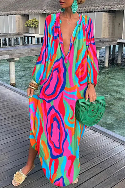 Helena - Elegantes lockeres Kleid mit langen Ärmeln