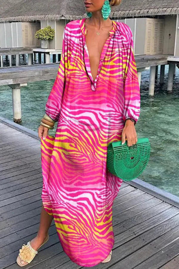 Helena - Elegantes lockeres Kleid mit langen Ärmeln