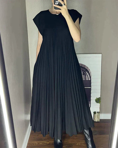 Hazel - Ärmelloses Kleid mit Falten