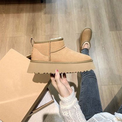 Luxuriöse niedrige Winterstiefel mit Fell - Isabella