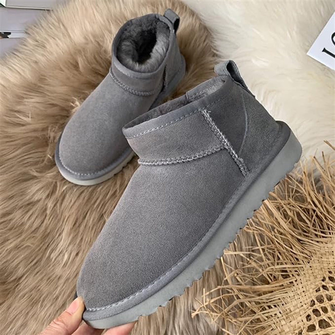 Luxuriöse niedrige Winterstiefel mit Fell - Isabella