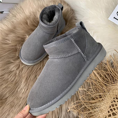 Luxuriöse niedrige Winterstiefel mit Fell - Isabella