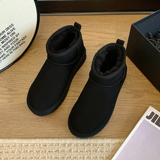 Luxuriöse niedrige Winterstiefel mit Fell - Isabella
